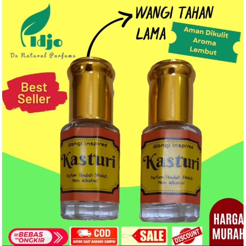 Jual Kasturi Parfum Ibadah Sholat Haji Umroh Buat Badan Dan Baju Tanpa