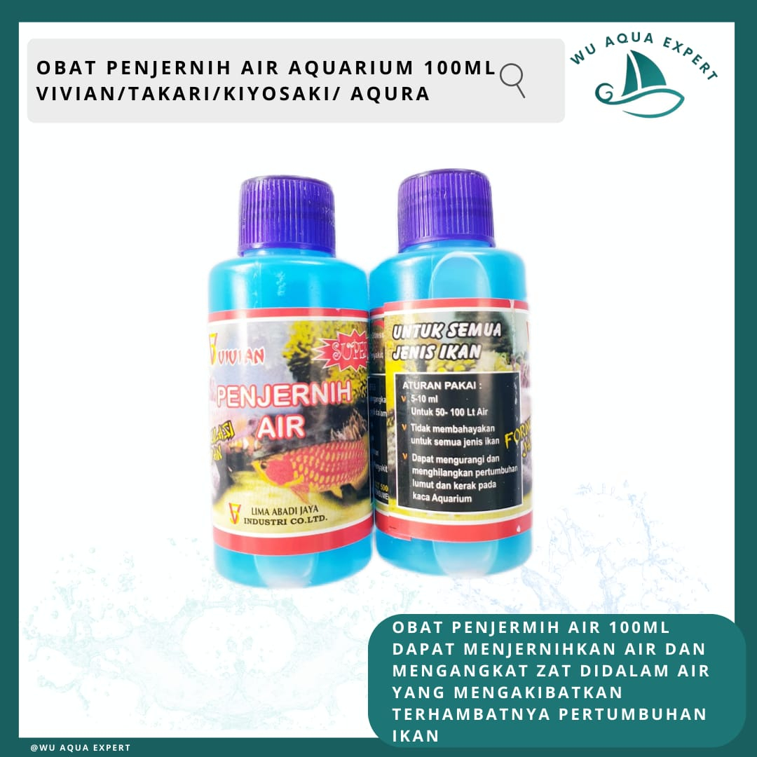 Jual Vivian Obat Penjernih Air Aquarium 100ml Kolam Aquarium Clear