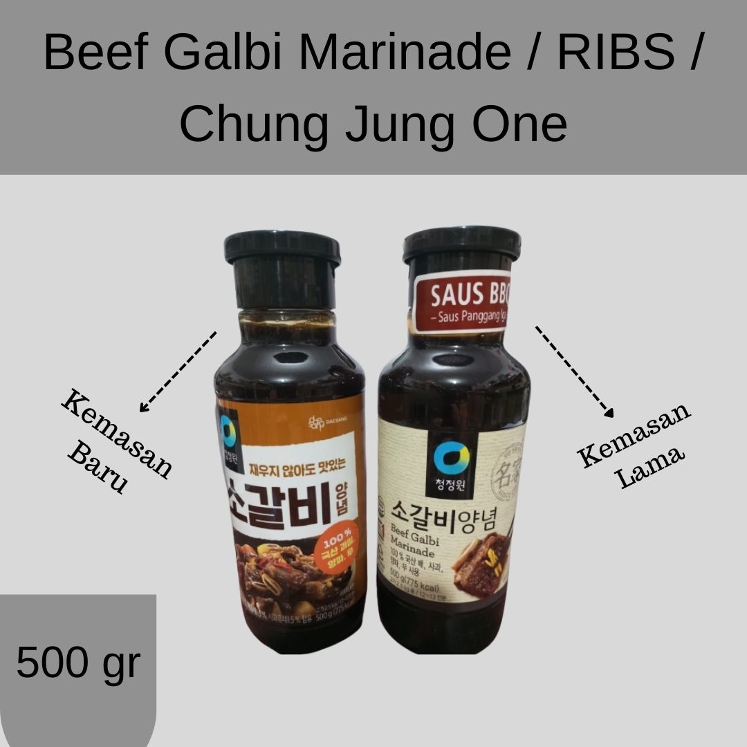 Jual Beef Galbi Marinade Saus RIBS 500gr Chung Jung One Ribs