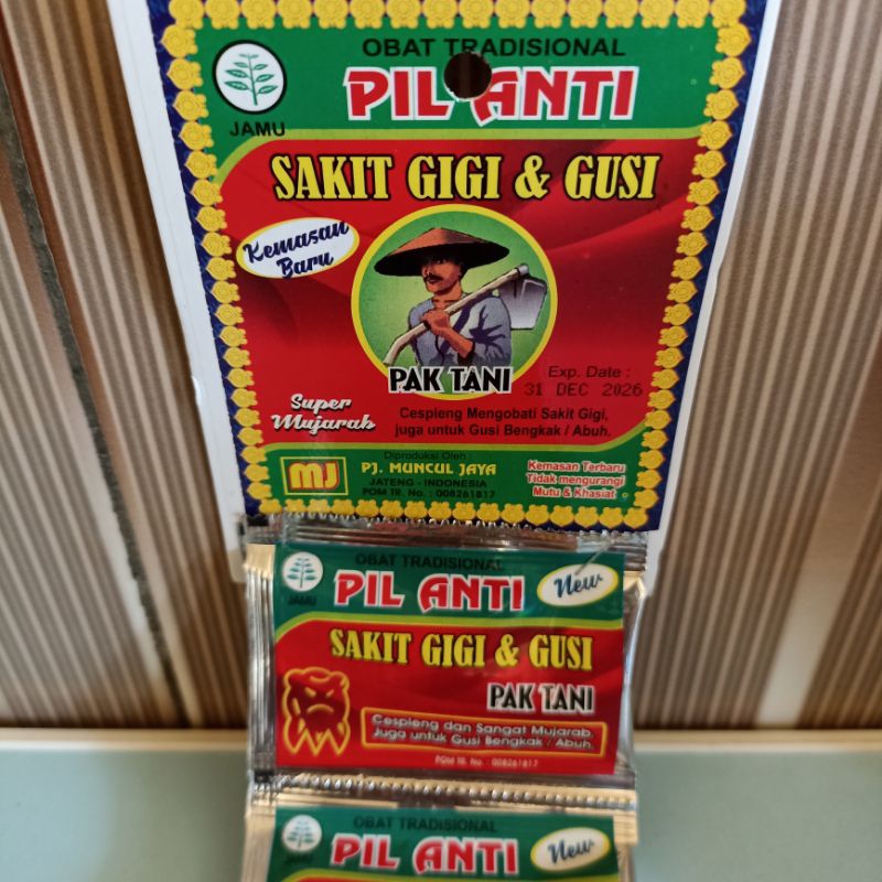 Jual Obat Sakit Gigi Pak Tani Obat Gusi Abuh Pil Sakit Gigi Hanger