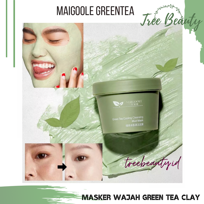 Jual ORIGINAL 100 MAIGOOLE GREEN TEA COOLING CLEANSING MUD MASK CLAY