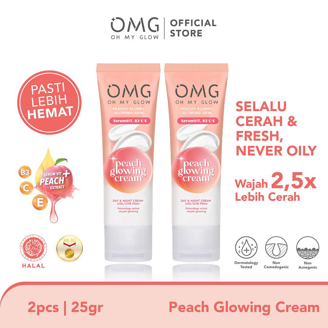 Jual Omg Oh My Glow Peach Glowing Cream Gr Moisturizer Pelembab