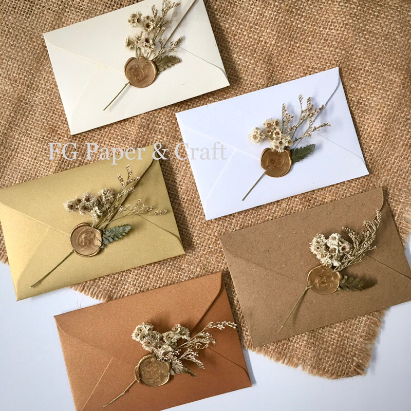 Jual Amplop Gift Rustic Style Flower Wax X Cm By Fgpaper Shopee