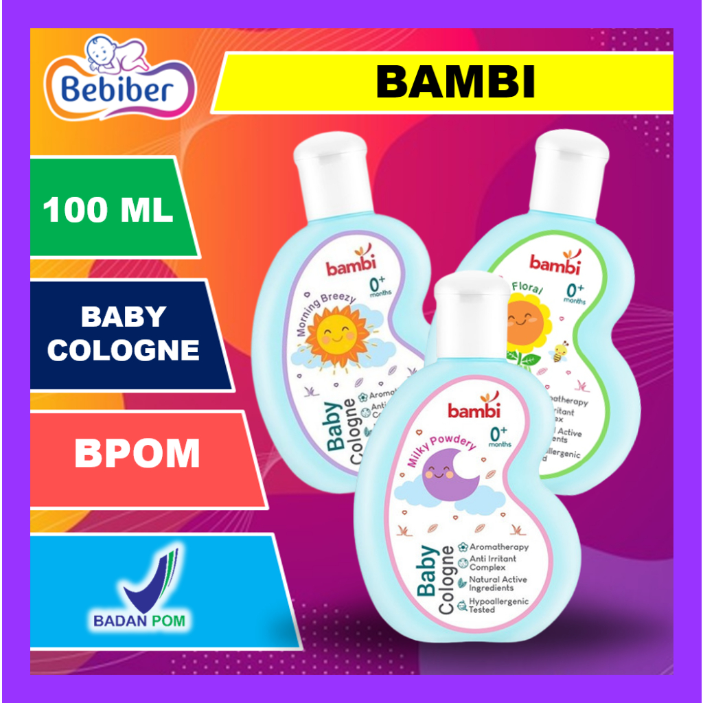 Jual Bambi Baby Cologne Sweet Floral Morning Breezy Milky Powder Ml