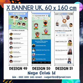 Jual X Banner Wisuda Uk 60 X 160 Cm Edisi Baru Shopee Indonesia