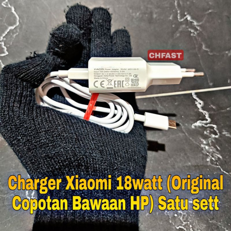 Jual Charger Xiaomi 18Watt Original Copotan Bawaan HP Shopee Indonesia