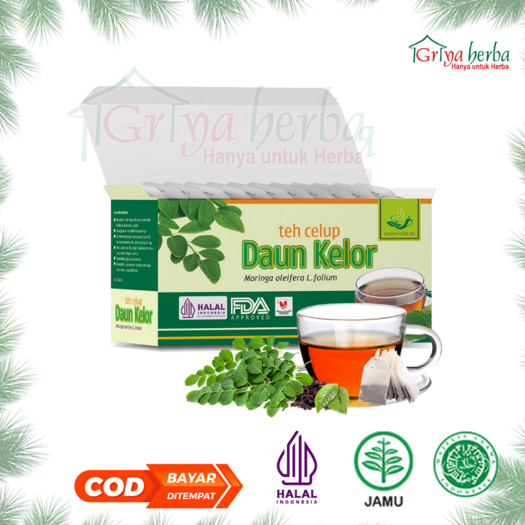 Jual Teh Daun Kelor Celup Tazakka Bpom Halal Moringa Isi Kantung Tea