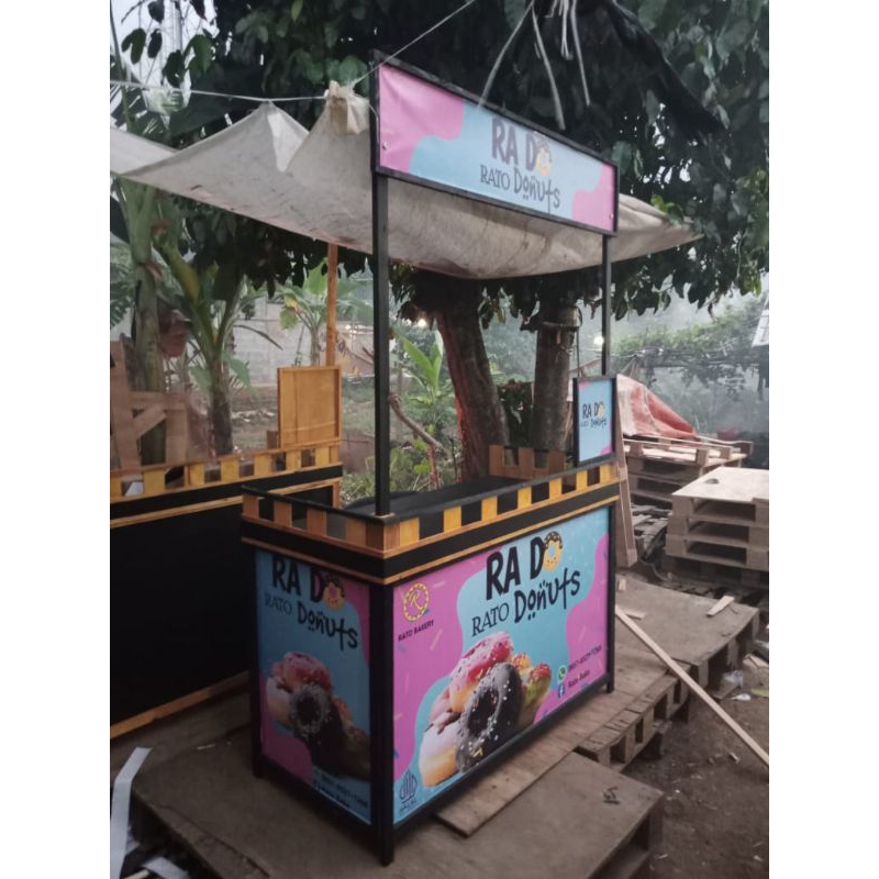 Jual BOOTH PORTABLE GEROBAK MEJA BONGKAR PASANG UKURAN 120 CM X 55 CM X