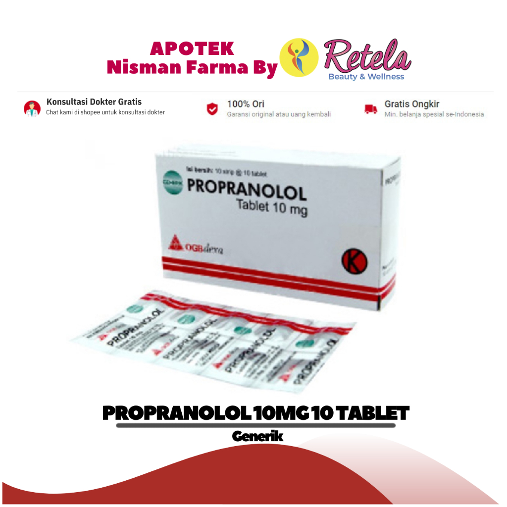 Jual Propranolol Mg Strip Tablet Shopee Indonesia