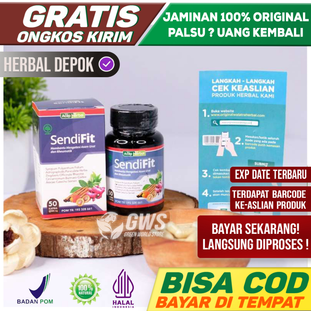 Jual SENDIFIT KAPSUL DEPOK BEKASI Obat Herbal Nyeri Sendi Otot Saraf