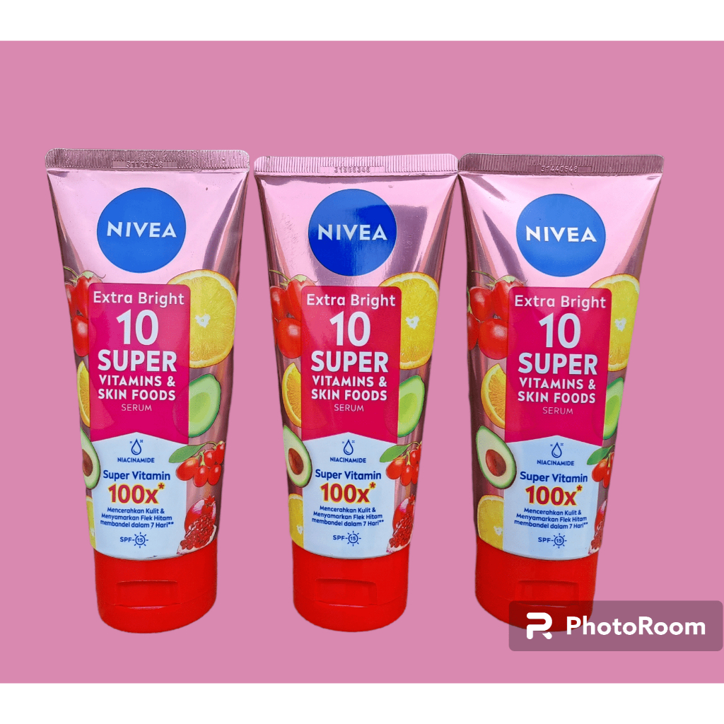 Jual NIVEA EXTRA BRIGHT 10 SUPER VITAMINS SKIN FOODS SERUM 180ml