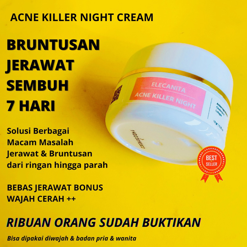 Jual ACNE KILLER NIGHT Cream Penghilang Beruntusan Obat Jerawat Ampuh