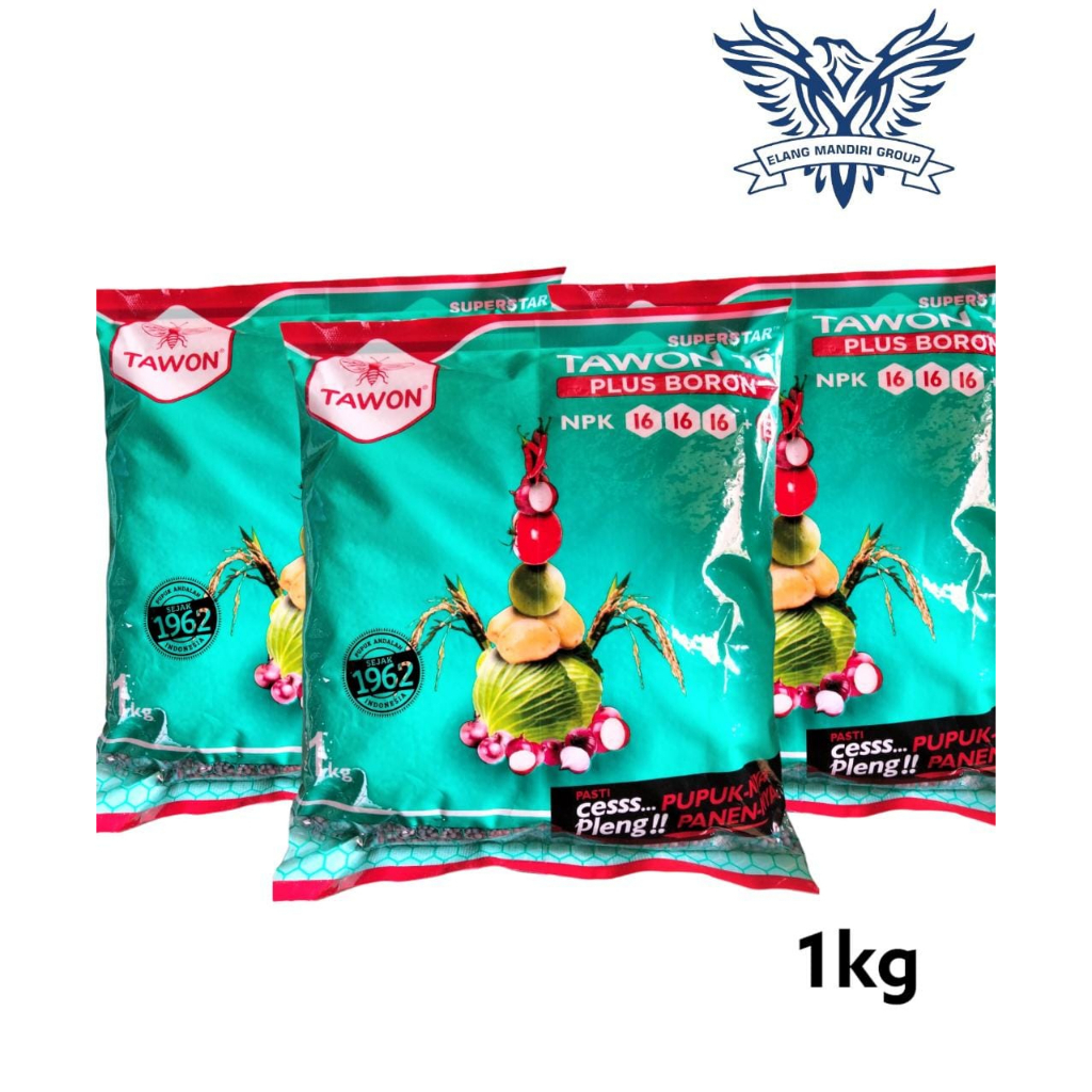 Jual Pupuk NPK Plus Boron 16 16 16 Tawon 1 Kg Mempercepat Pertumbuhan