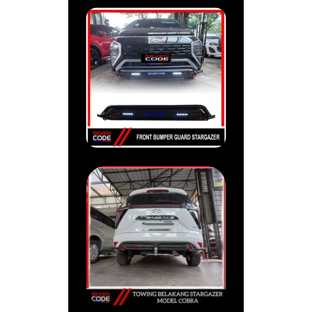 Jual PAKET Tanduk Depan Dan Towing Belakang Mobil STARGAZER Model COBRA