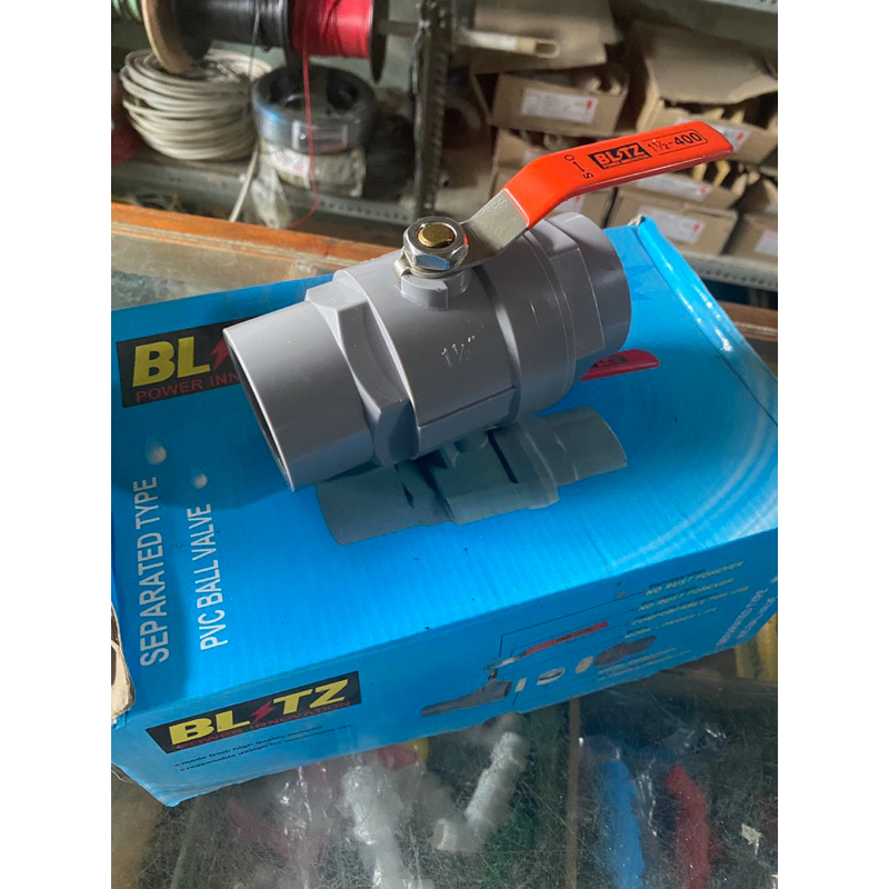 Jual Stopkran Ball Valve Blitz Pvc Gagang Besi Ukuran Shopee