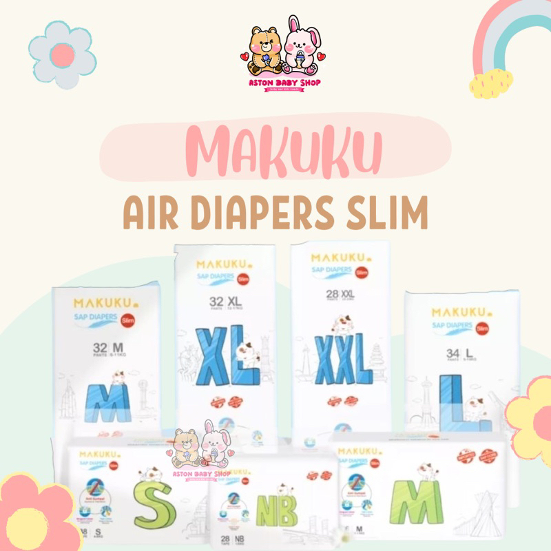 Jual Makuku Sap Diapers Slim Tape Pants Nb S M L Xl Xxl Popok Makuku