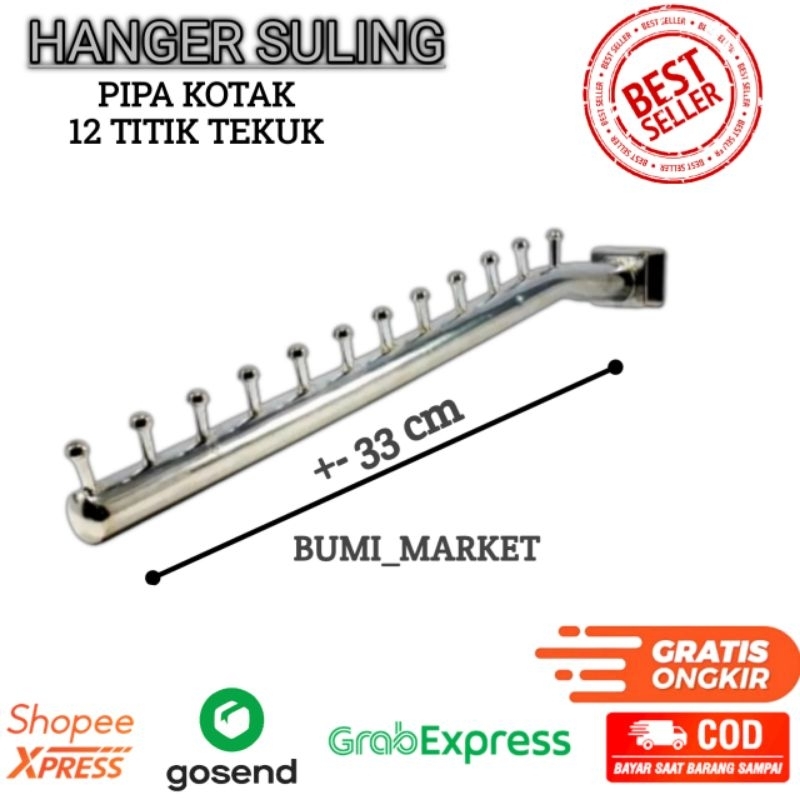 Jual Hanger Suling Pipa Kotak Titik Titik Titik Gantungan Baju