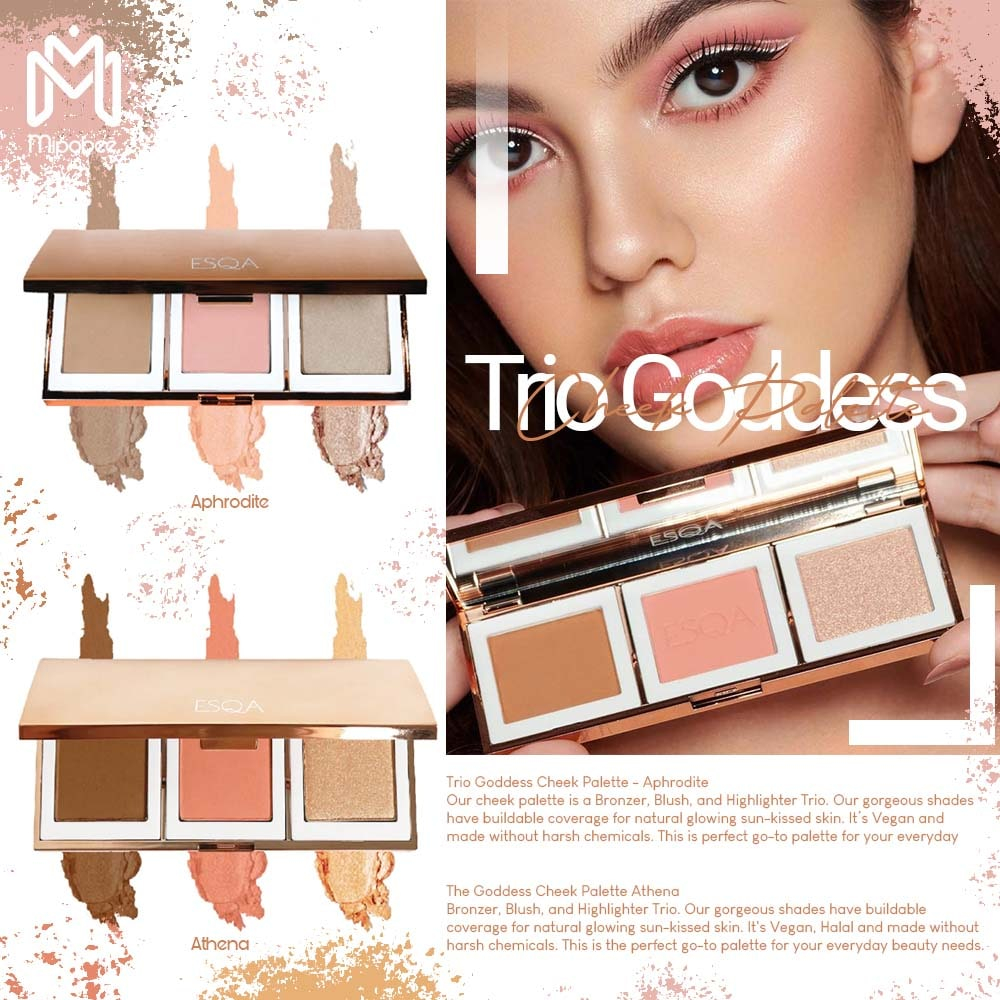 Jual Esqa Trio Goddess Cheek Palette Shopee Indonesia