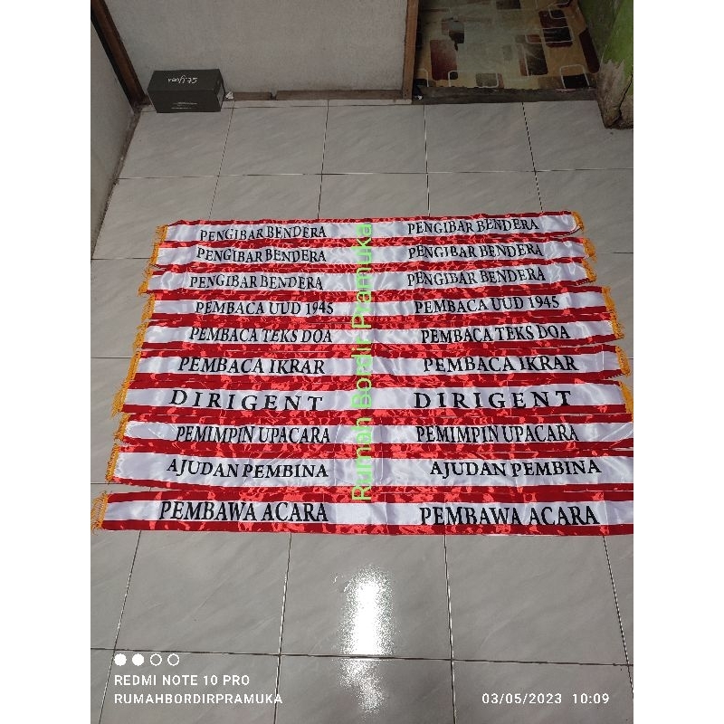 Jual SELENDANG UPACARA SELEMPANG UPACARA SELENDANG PETUGAS UPACARA