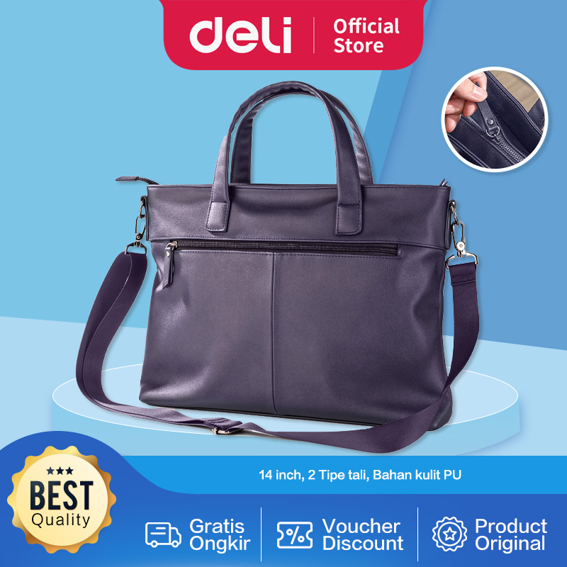 Jual Deli Tas Laptop Kulit Tas Kerja Kantor Selempang Office