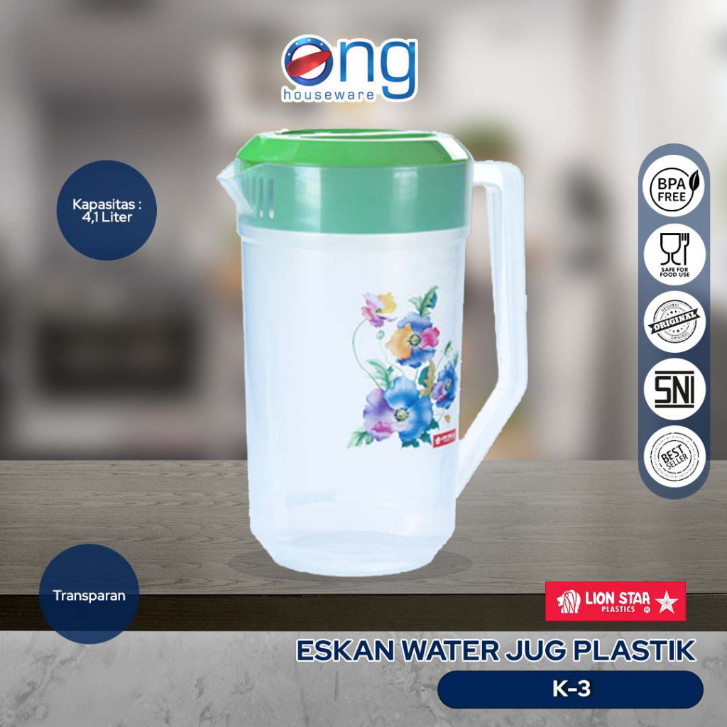 Jual Teko Air Kan Air Eskan Water Jug Plastik Lion Star Liter