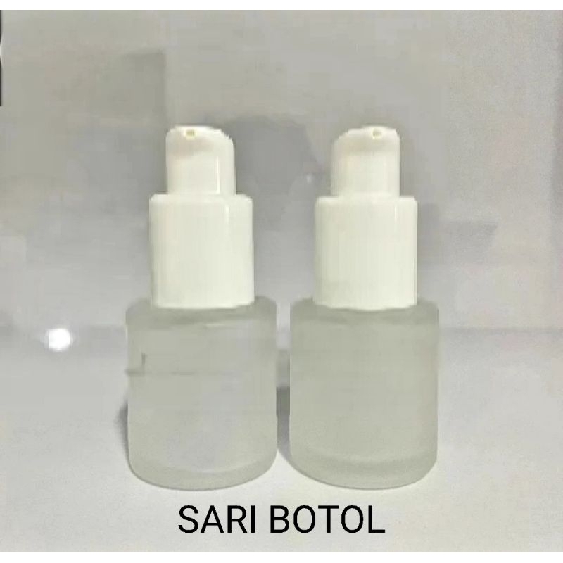 Jual Botol Pipet Serum Kaca Frosted Bahu Datar Ml Pump White