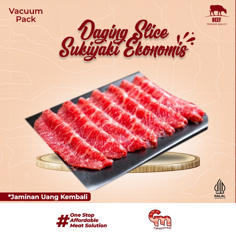 Jual Daging Sapi AUS Rendah Lemak Lowfat Sliced Beef Shabu Beef Iris