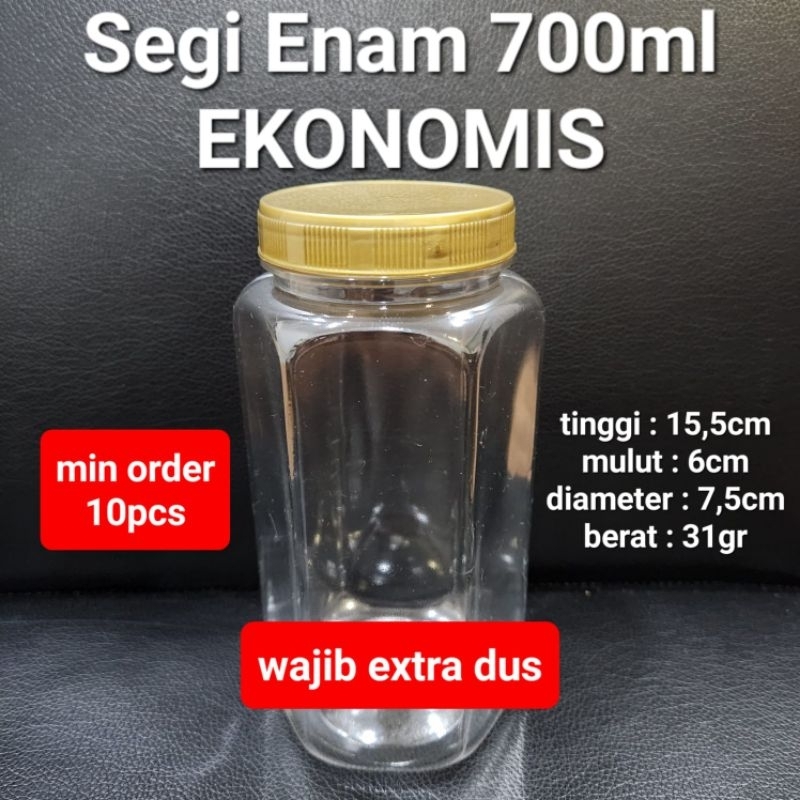 Jual Ekonomis Toples Hexagonal Segi Enam Ml Shopee Indonesia