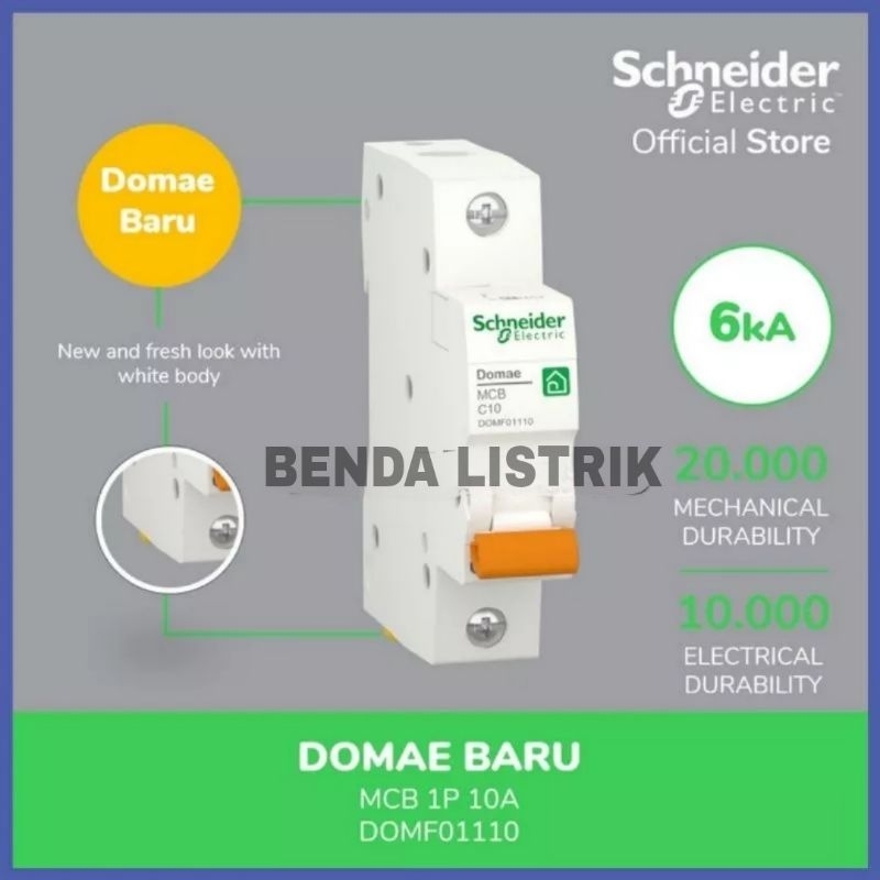 Jual Mcb Schneider A Mcb Schneider Domae Phase Amper Shopee