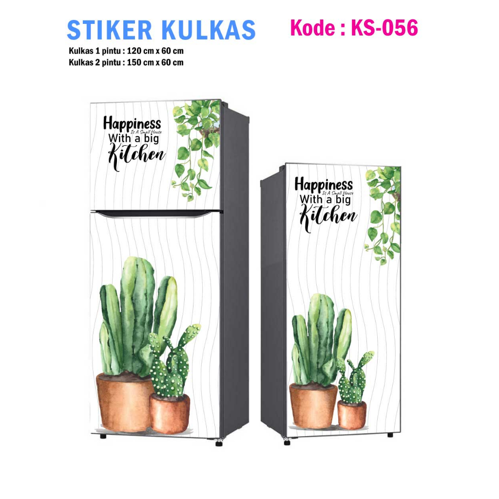 Jual Stiker Kulkas 1 Pintu Dan Sticker Kulkas 2 Pintu Kaktus Shopee