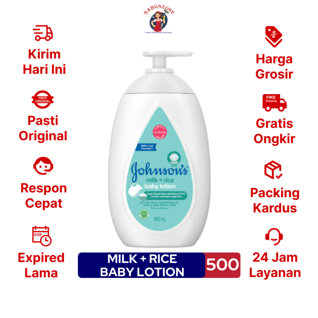 Jual Krim Lotion Bayi Johnson S Baby Lotion Milk Rice Pump Ml