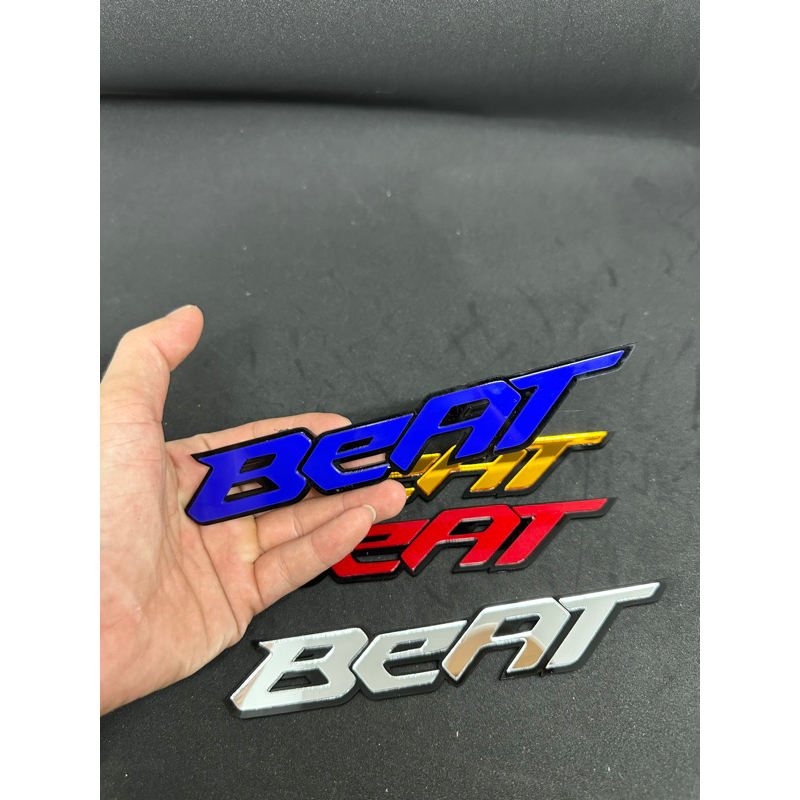 Jual EMBLEM BEAT TIMBUL ACRYLIK TEBAL TIMBUL BUKAN STIKER DOUBLE TAPE