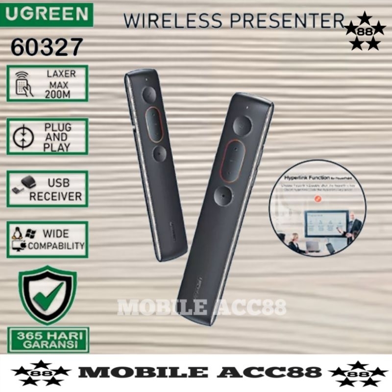 Jual Ugreen Laser Pointer Remote Control Presentasi Wireless 2 4ghz