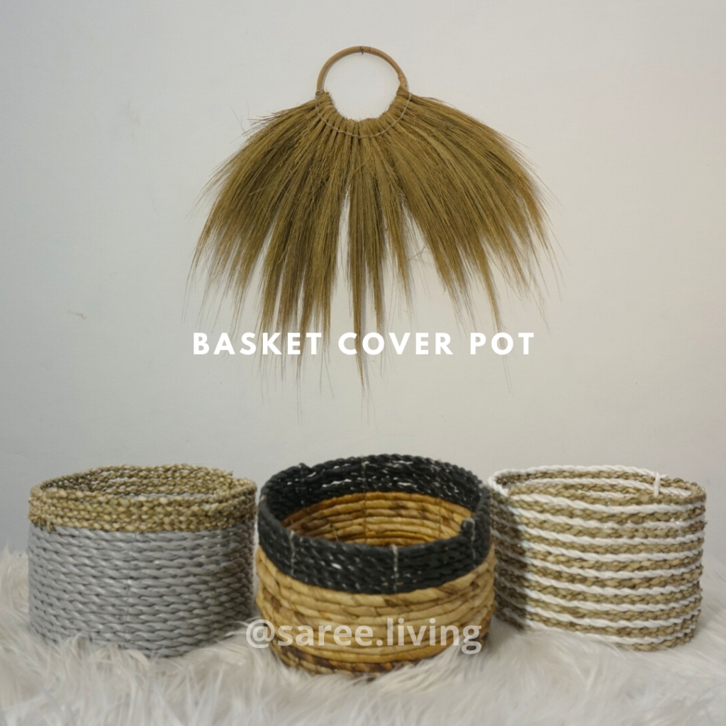 Jual Saree Living Keranjang Mini Basket Cover Pot Serbaguna Pandan