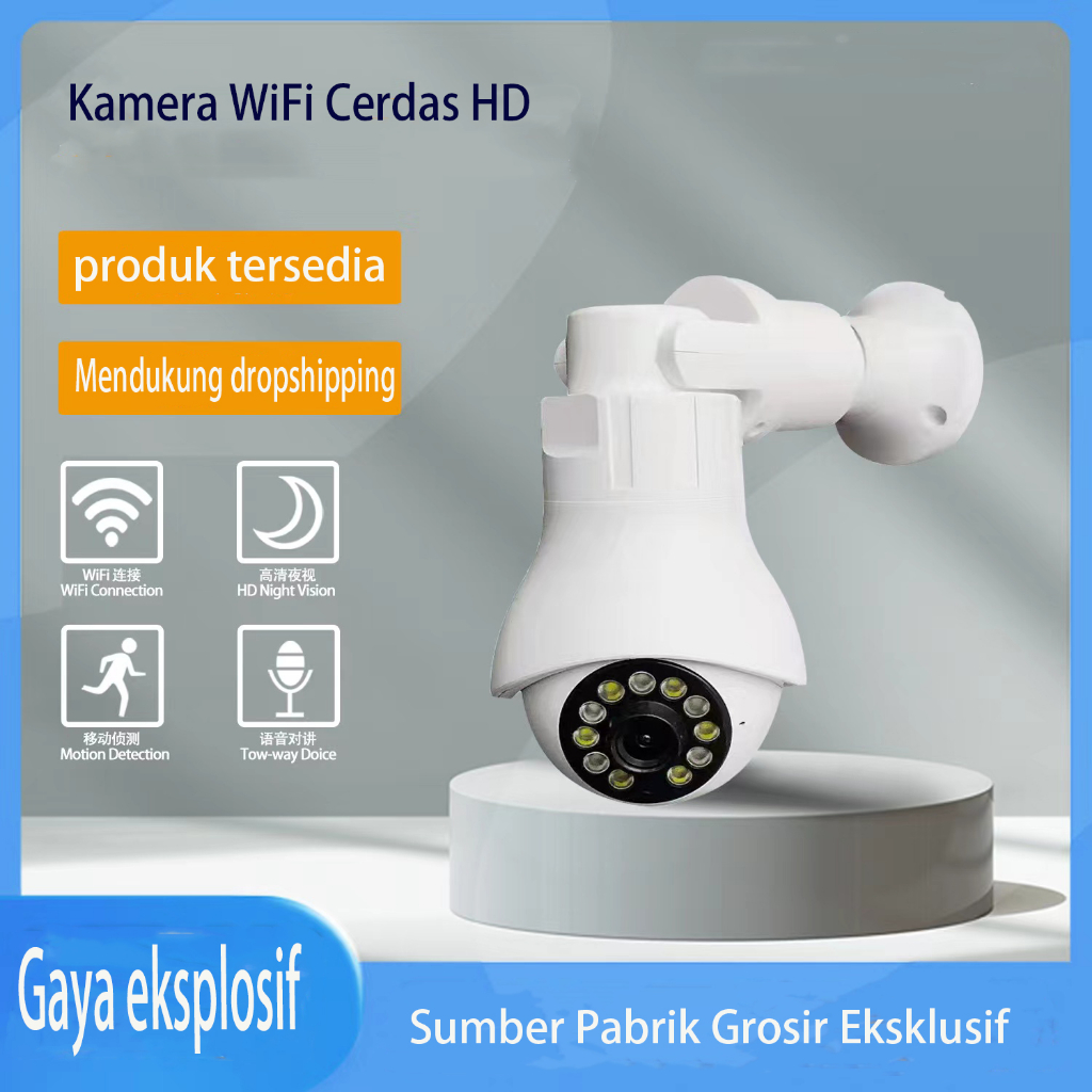 Jual Kamera CCTV Kamera Pengintai 360 Degree Panoramic Lamp Head