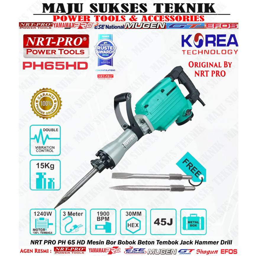 Jual NRT PRO PH 65 HD Mesin Bobok Beton Tembok Jack Hammer Drill PH65HD