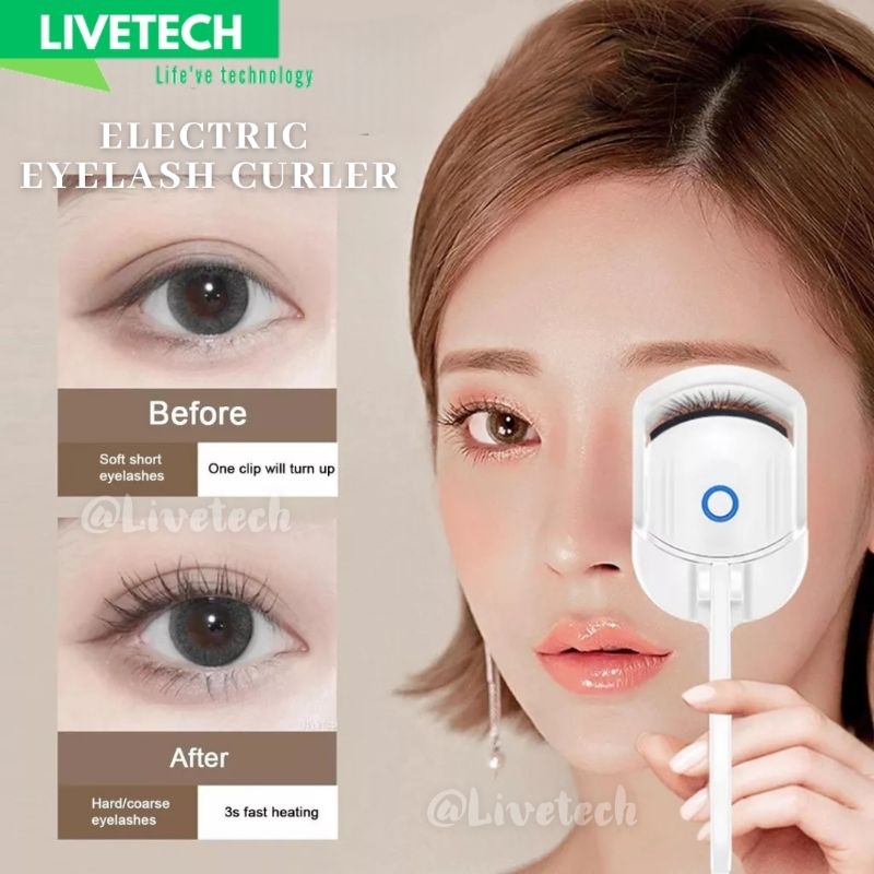 Jual Livetech Electric Eyelash Curler Big Eye Curling Long Lasting Hold