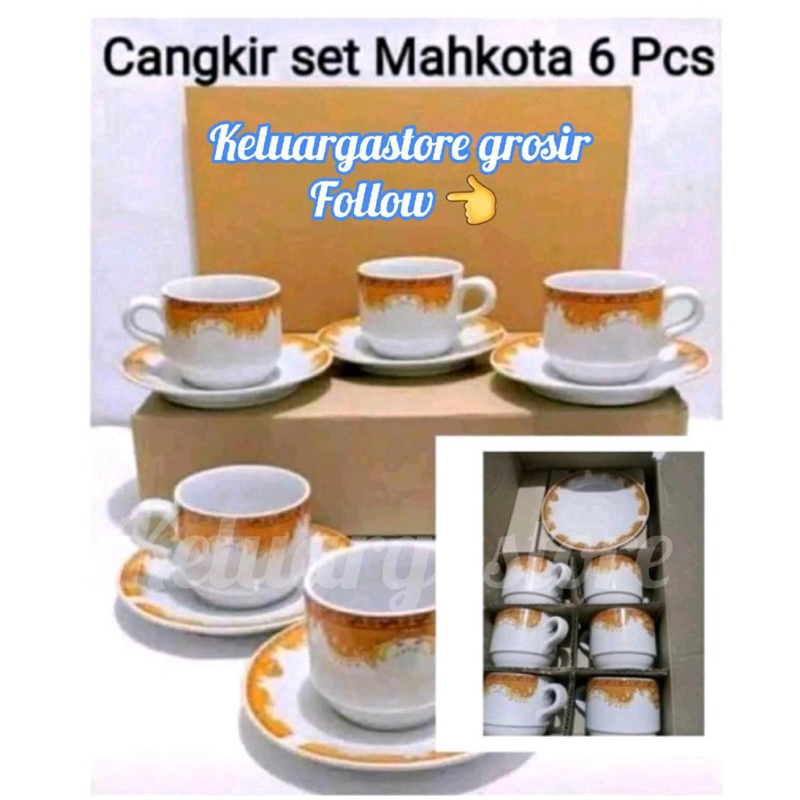 Jual Keluargastore Set Cangkir Set Mahkota Lilia Pcs Cangkir