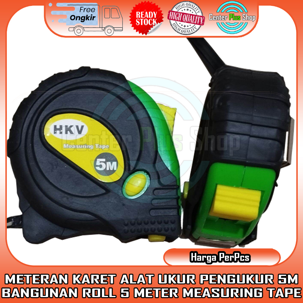 Jual METERAN TUKANG MEASURING TAPE 5M 5 METER ROLL M ROL STOP ALAT UKUR