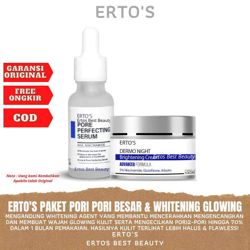 Jual Ertos Paket Pori Poripori Besar Dan Whitening Glowing Di Wajah