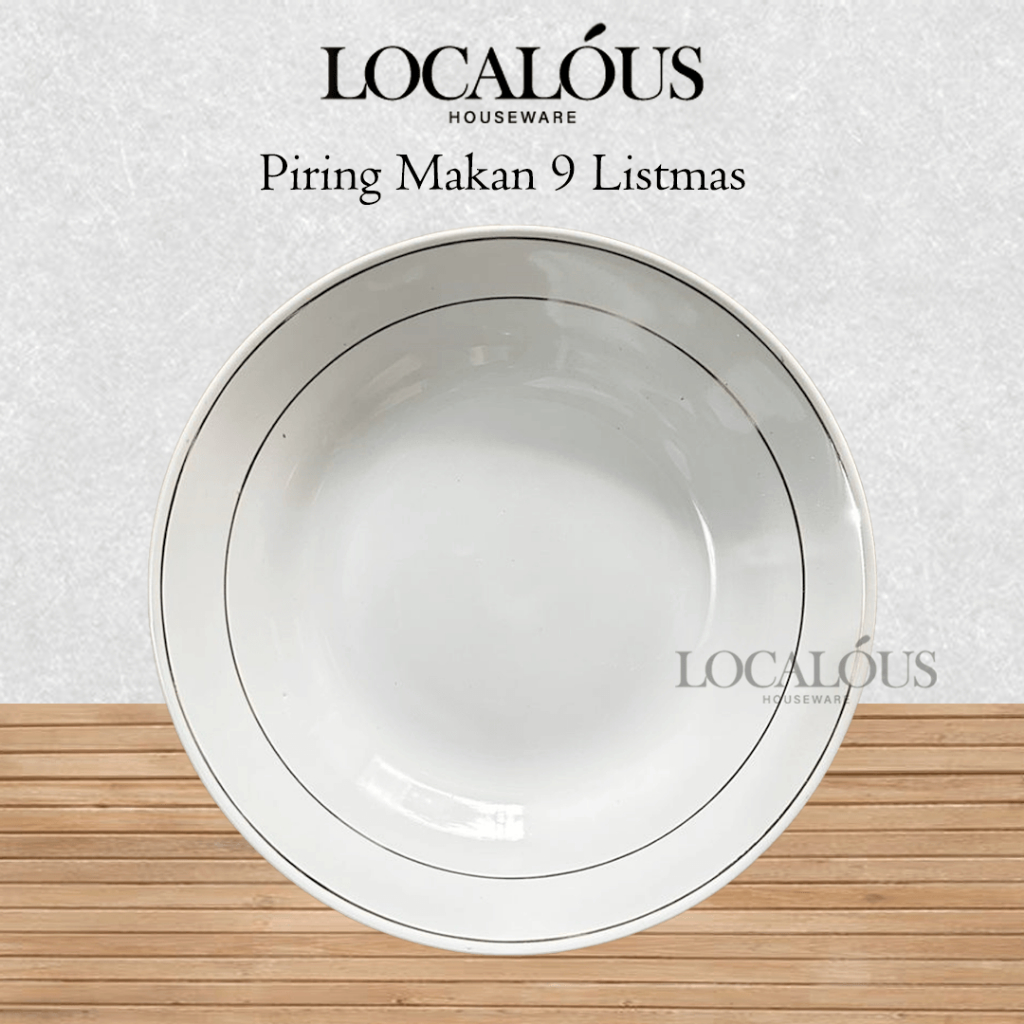 Jual 1 LUSIN Piring Keramik Listmas Sunbird 9 Inch 23 Cm Piring Makan