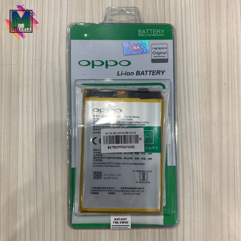 Jual BATERAI ORI 99 OPPO BLP 851 A74 4G Shopee Indonesia