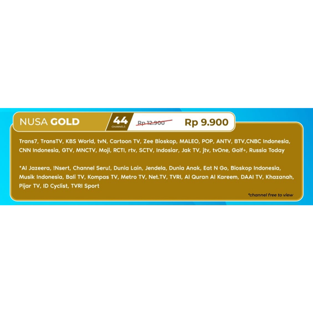 Jual Paket Transvision Nusantara NUSA GOLD Shopee Indonesia