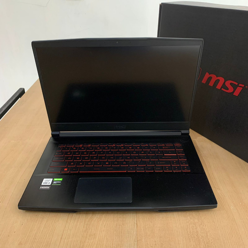 Jual LAPTOP GAMING MSI GF63 I5 10500H RAM 16GB SSD 256GB GTX1650 BEKAS