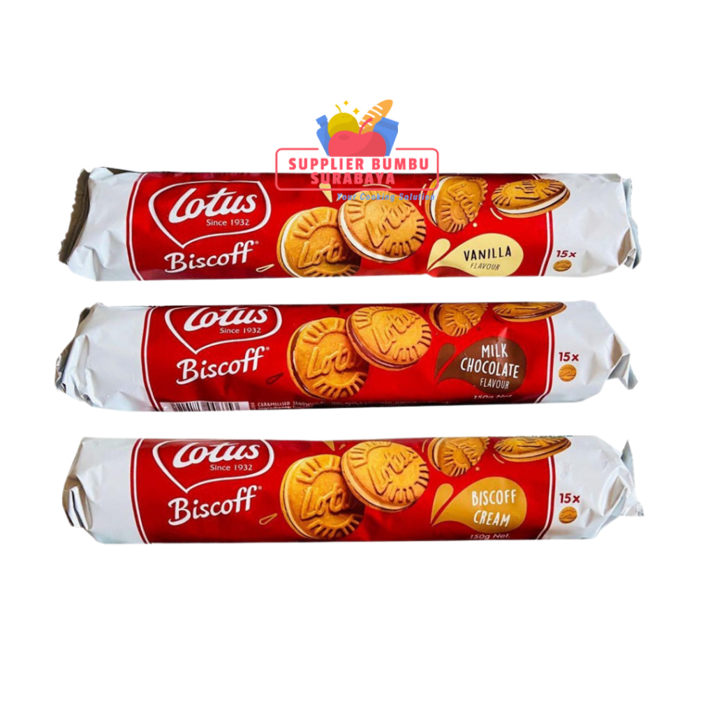 Jual Lotus Biscoff Sandwich Cookies Cream Vanilla Milk Chocolate G