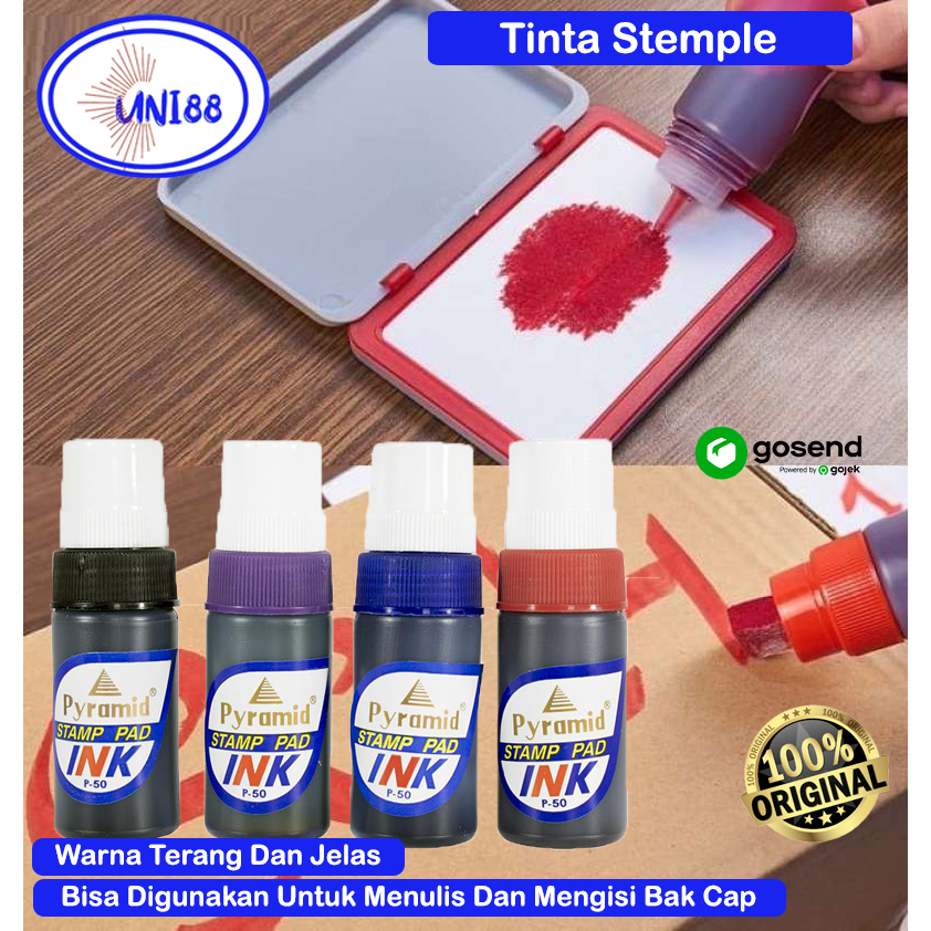 Jual Tinta Stempel Permanen Refill Stamp Pad Isi Ulang Stample Cap