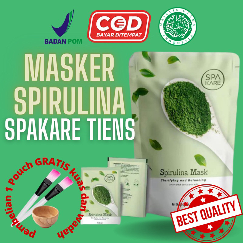 Jual Spirulina Masker Tiens Spakare Masker Tianshi Cocok Semua