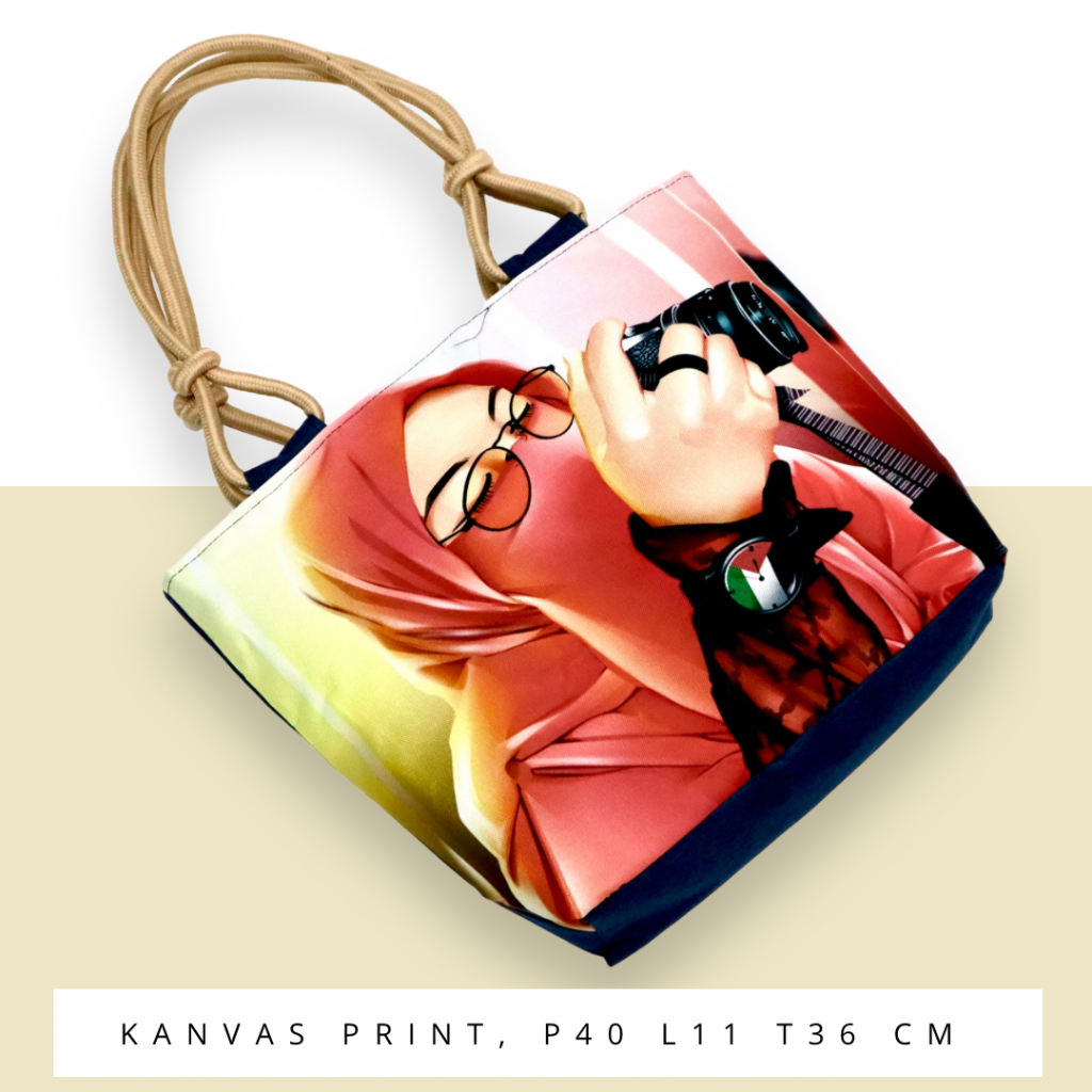 Jual Cod Totebag Kanvas Tote Bag Wanita Tebal Motif Lucu Model Tali