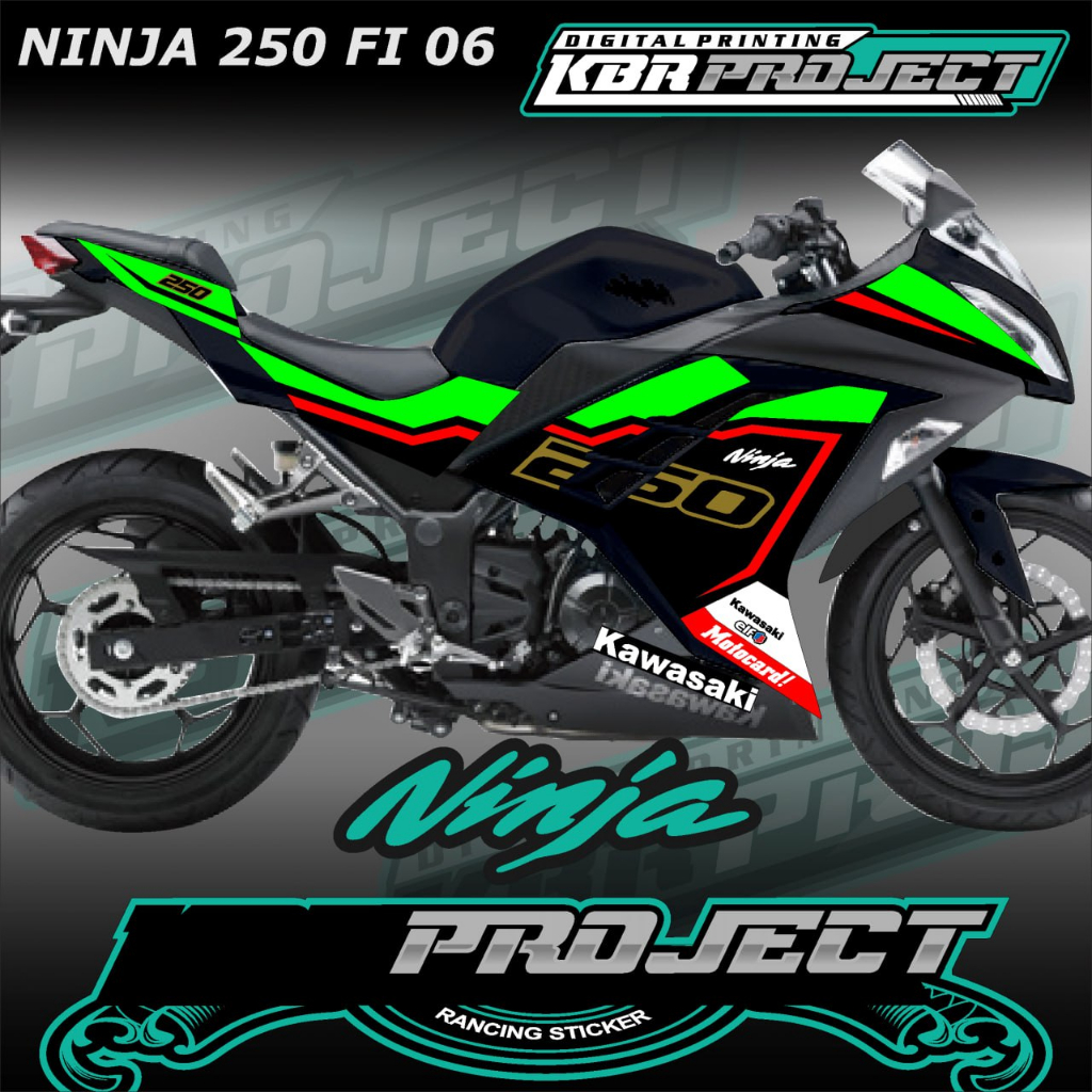 Jual NINJA 250 FI STIKER STRIPING PREMIUM MOTOR KEREN LIS VARIASI NINJA