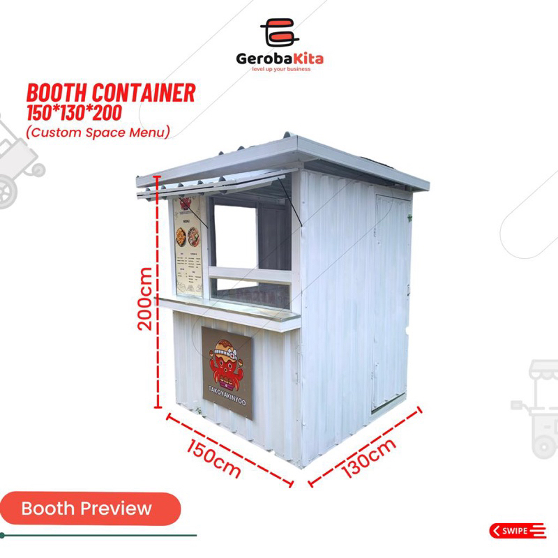 Jual Booth Container Custom 150x130x200 Shopee Indonesia